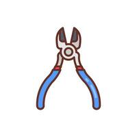 Diagonal Pliers icon in vector. Logotype vector