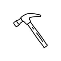 Hammer icon in vector. Logotype vector