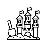 arena castillo icono en vector. ilustración vector