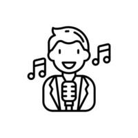 Singing icon in vector. Illustration vector