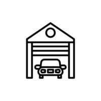 Garage icon in vector. Illustration vector