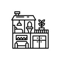 Doll House icon in vector. Illustration vector