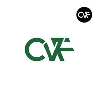 letra CVF monograma logo diseño vector