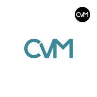 letra cvm monograma logo diseño vector