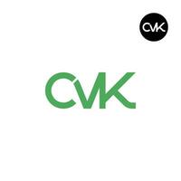 letra CVK monograma logo diseño vector