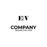 EV Letter Logo Design vector