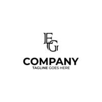 EG Letter Logo Design vector