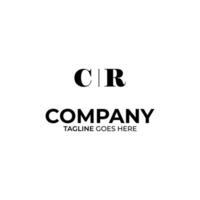 CR Letter Logo Design vector