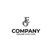 EG Letter Logo Design vector