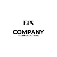 EX Letter Logo Design vector