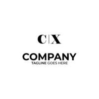 CX Letter Logo Design vector