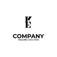EK Letter Logo Design vector