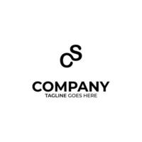CS Letter Logo Design vector