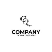 CQ Letter Logo Design vector