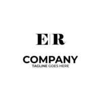 ER Letter Logo Design vector