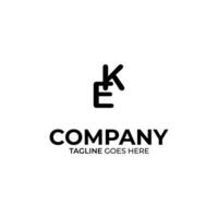 EK Letter Logo Design vector