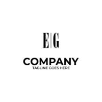 EG Letter Logo Design vector