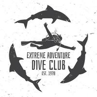 Scuba diving club. Vector illustration.