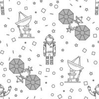 Space memphis seamless pattern. vector