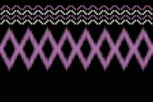Ethnic Ikat fabric pattern geometric style.African Ikat embroidery Ethnic oriental pattern black background. Abstract,vector,illustration.Texture,clothing,frame,decoration,carpet,motif. vector