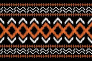 Ethnic Ikat fabric pattern geometric style.African Ikat embroidery Ethnic oriental pattern black background. Abstract,vector,illustration.Texture,clothing,frame,decoration,carpet,motif. vector