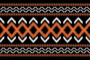 Ethnic Ikat fabric pattern geometric style.African Ikat embroidery Ethnic oriental pattern black background. Abstract,vector,illustration.Texture,clothing,frame,decoration,carpet,motif. vector