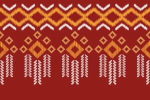 étnico ikat tela modelo geométrico estilo.africano ikat bordado étnico oriental modelo rojo antecedentes. resumen,vector,ilustración.textura,ropa,marco,decoración,alfombra,motivo. vector