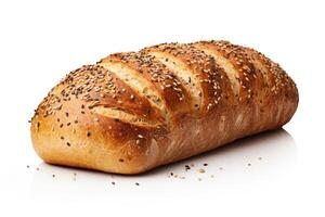 a loaf of bread with sesame seeds on it photo