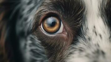 A close up of a dog's eye AI Generated photo