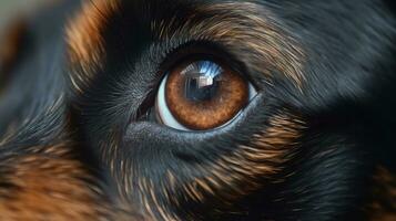 A close up of a dog's eye AI Generated photo