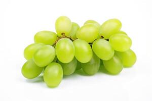 green grapes isolated on solid white background AI Generative photo