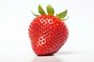 close up Strawberry isolated on white background AI Generative photo