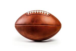 american football isolated on solid white background Generative AI photo