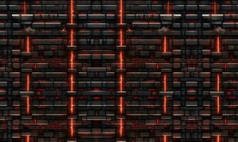 The red and black brick themed wallpapers are generated with the help of artificial intelligence. suitable for computer or wall background images photo