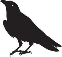 Crow vector silhouette illustration black color