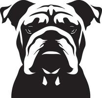 Bull dog vector silhouette illustration