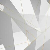 Grey white corporate abstract background with golden lines vector