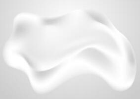 Abstract grey white liquid shape futuristic background vector