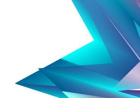 Bright blue concept geometric shape tech background vector