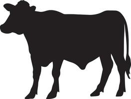 vacas vector silueta ilustración negro color