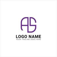 Free A S monogram logo design vector