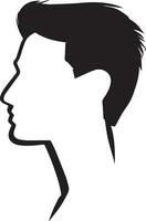 Man Profile vector silhouette illustration black color