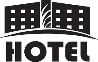 hotel logo vector silueta, hotel icono vector