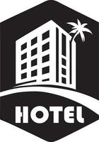 hotel logo vector silueta, hotel icono vector