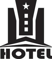 hotel logo vector silueta, hotel icono vector