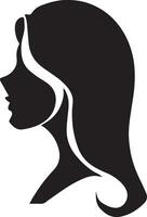 Woman Profile vector silhouette illustration