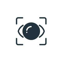 Eye scan icon in trendy flat style isolated on white background. Vector symbol of eye, security, access for web and mobile design.