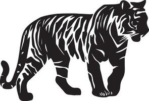 Tiger vector silhouette illustration, Tiger Clip art