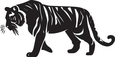 Tigre vector silueta ilustración, Tigre acortar Arte