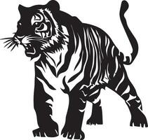 Tiger vector silhouette illustration, Tiger Clip art